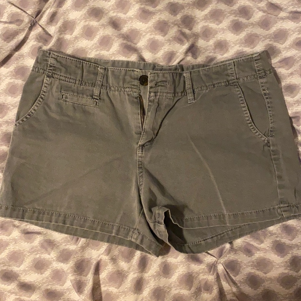 Gray Cotton Shorts